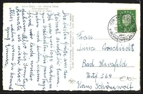 AK Kriegsfeld /Pfalz, Ortspartie mit Wohnhäusern