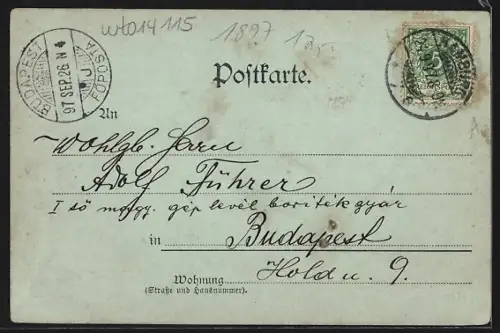 Mondschein-AK Hamburg, Alsterarkaden im Vollmondlicht