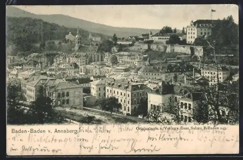 AK Baden-Baden, Ansicht vom Annaberg