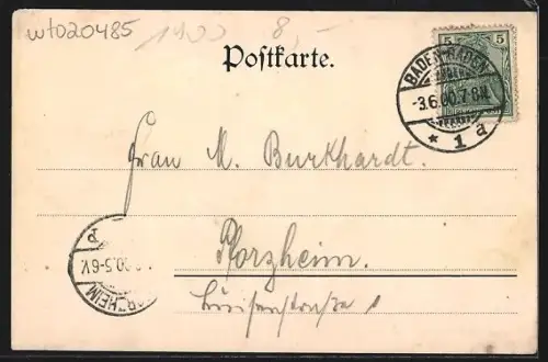 AK Baden-Baden, Ansicht vom Annaberg