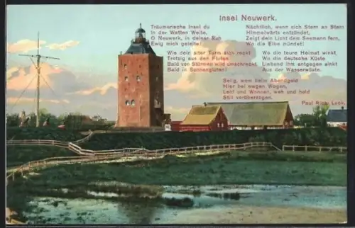 AK Neuwerk, Leuchtturm und Gehöft