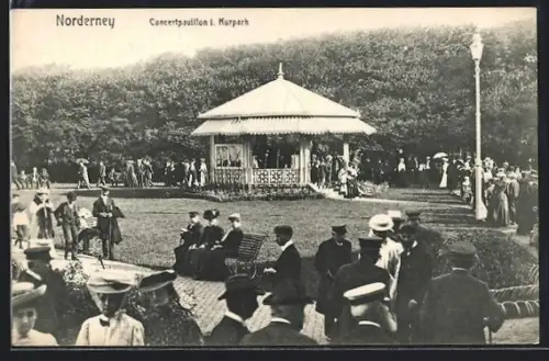 AK Norderney, Concertpavillon im Kurpark