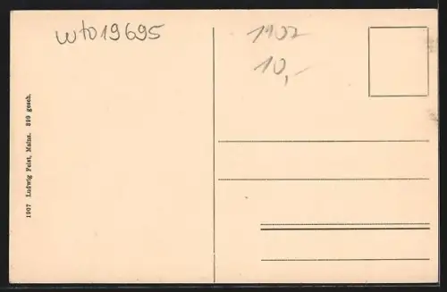 AK Mainz am Rhein, Markt mit buntem Treiben