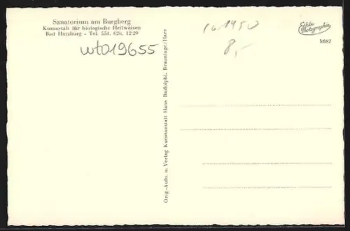 AK Bad Harzburg, Sanatorium am Burgberg