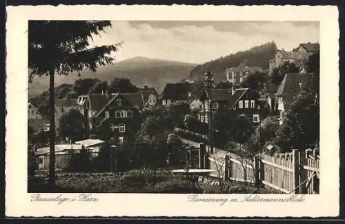 AK Braunlage i. Harz, Ramsenweg m. Achtermannsblick