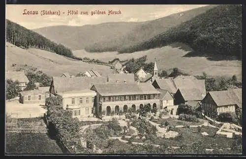 AK Lonau /Südharz, Hotel zum goldenen Hirsch