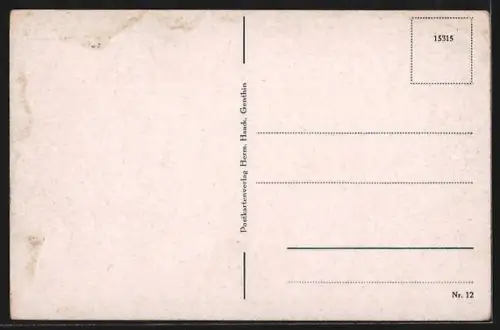 AK Genthin, Partie an der Bache mit Brücke