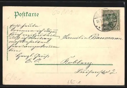 AK St. Johann /Saarbrücken, Bahnhof u. Direktionsgebäude