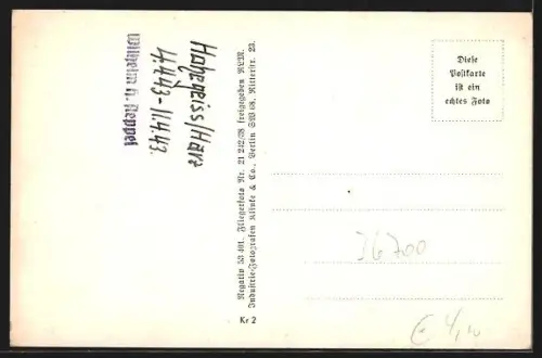 AK Hohegeiss im Harz, Eisenbahn Erholungsheim