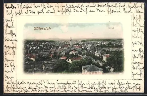 AK Gütersloh, Totalansicht des Ortes