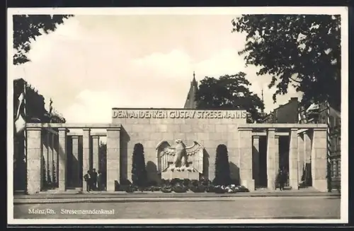 AK Mainz /Rh., Stresemanndenkmal