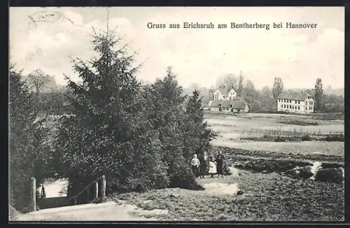 AK Erichsruh am Bentherberg, Landschaftsansicht mit Spaziergängern