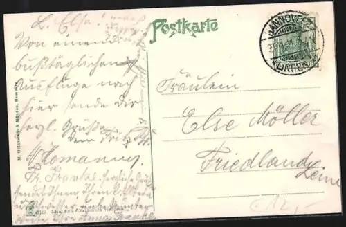 AK Erichsruh am Bentherberg, Landschaftsansicht mit Spaziergängern