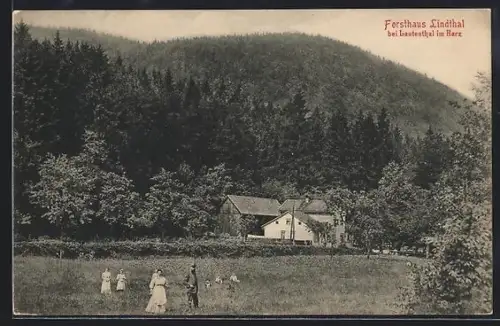 AK Lautenthal im Harz, Forsthaus Lindthal