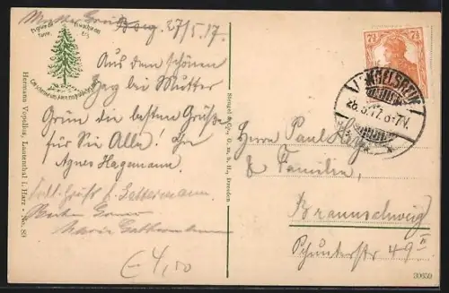 AK Lautenthal im Harz, Forsthaus Lindthal