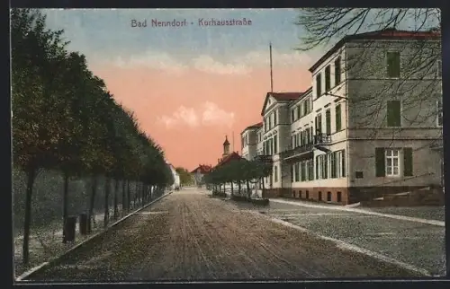 AK Bad Nenndorf, Blick in die Kurhausstrasse
