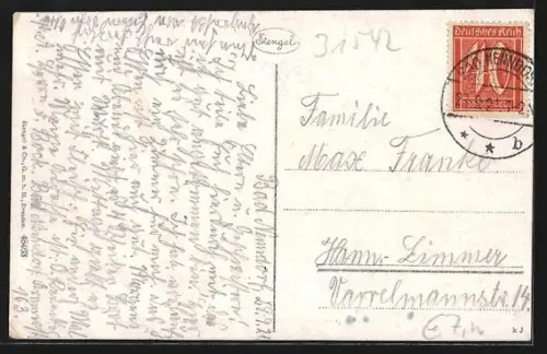 AK Bad Nenndorf, Blick in die Kurhausstrasse