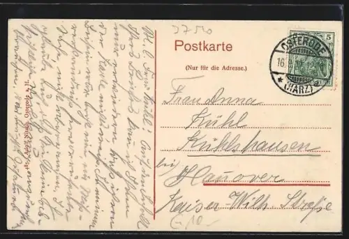 AK Riefensbeek i. Harz, Ortsansicht mit Bergen