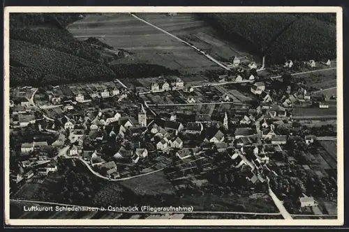 AK Schledehausen b. Osnabrück, Fliegeraufnahme des Ortes