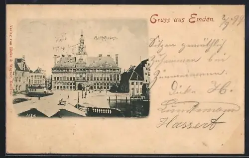 AK Emden, Blick zum Rathaus