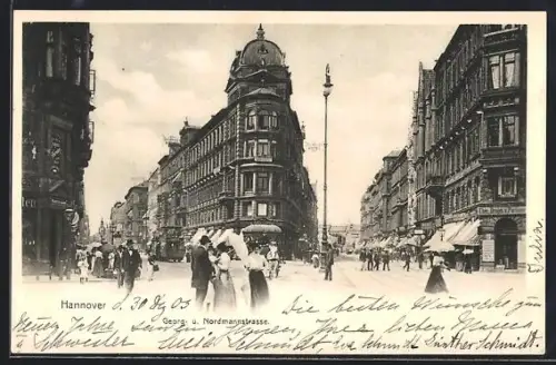 AK Hannover, Georg- und Nordmannstrasse