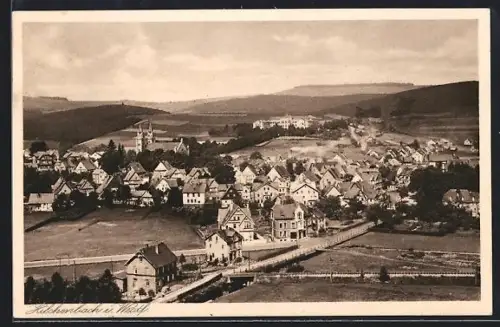 AK Hilchenbach i. Westf., Gesamtansicht des Ortes und der Umgebung