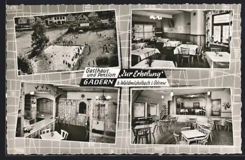 AK Gadern bei Waldmichelbach, Gasthaus und Pension Zur Erholung, Bes. Franz Emig