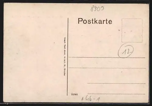 AK Augsburg, Mittlere Maximilian-Strasse, Herkulesbrunnen mit Geschäften und Strassenbahn