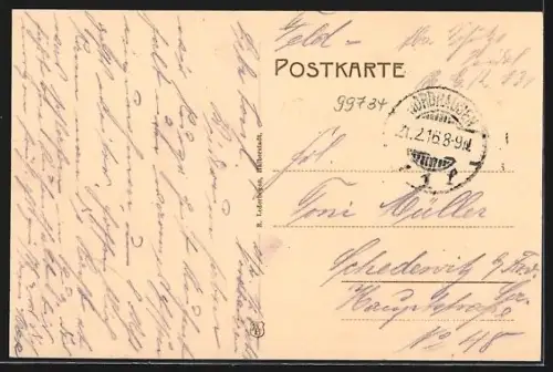 AK Nordhausen, Stadtmauer mit Dom