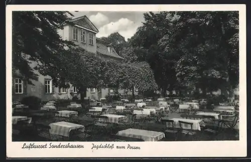 AK Sondershausen / Thüringen, Gasthaus Jagdschloss zum Possen