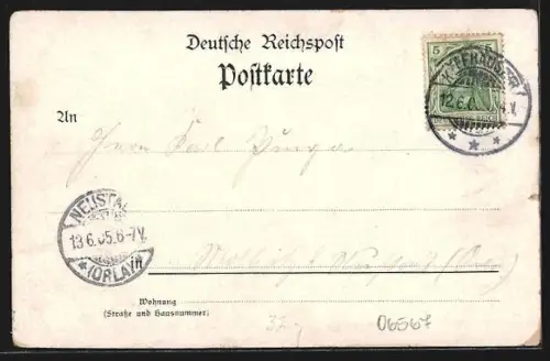 Lithographie Kyffhäuser, Kaiser Wilhelm-Denkmal, Barbarossa und Reiterstandbild