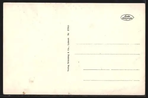 AK Parchim, Strassenpartie mit Rathaus