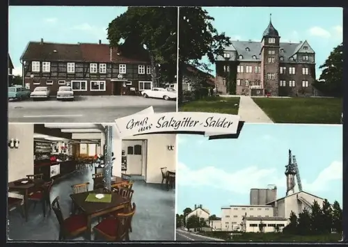 AK Salzgitter-Salder, Schloss Salder, Gasthaus Zur Linde, Bahnhofstrasse 35