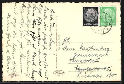 AK Suhl i. Thr. W., Ortsansicht aus der Vogelschau