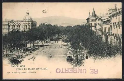 AK Barcelona, Paseo de Gracia, Entrada