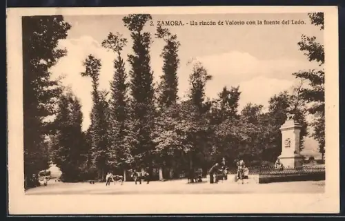 AK Zamora, Un rincon de Valorio con la fuente del Leon