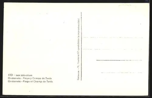 AK San Sebastian, Ondarreta, Playa y Campo de Tenis