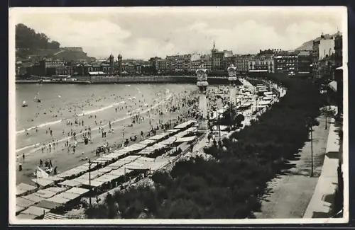 AK San Sebastian, Playa y paseo de la Concha