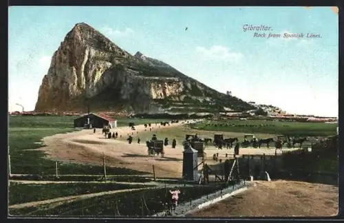 AK Gibraltar, piedra desde lineas espanolas, Rock from Spanish Lines