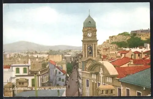 AK Gibraltar, R. C. Cathedral and Main Street