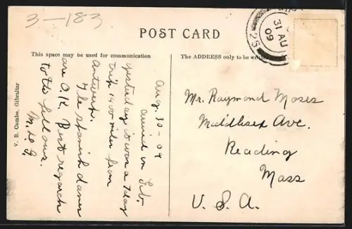 AK Gibraltar, Casemates Square con gente