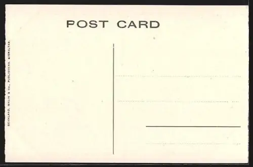 AK Gibraltar, Casemates Barracks, Anwohner auf dem Platz