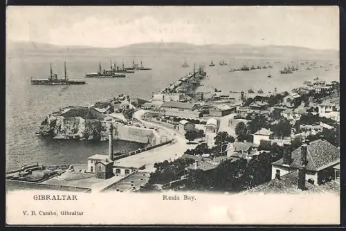 AK Gibraltar, Rosia Bay, Schiffe im Hafen