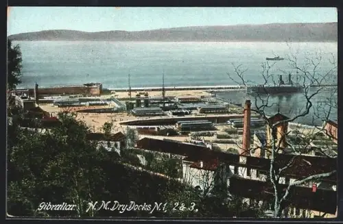 AK Gibraltar, warship at N. M. Dry Docks N. 1, 2 and 3