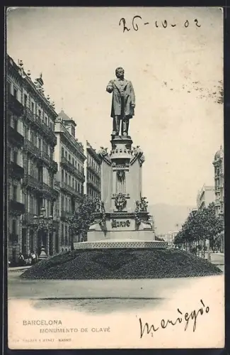 Künstler-AK Barcelona, Monumento de Clavé