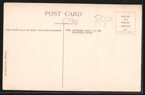 AK Gibraltar, The Rock from the Bay, different ships in foreground