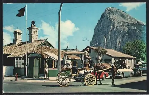 AK Gibraltar, A Hackney carriage near the British frontier gates