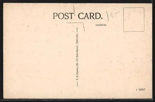 AK Gibraltar, Main Street from Casemates Square, Café Universal, Panorama