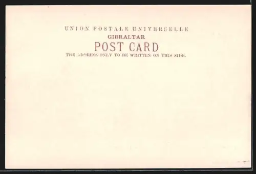 AK Gibraltar, The Library, Strasse mit Bibliothek