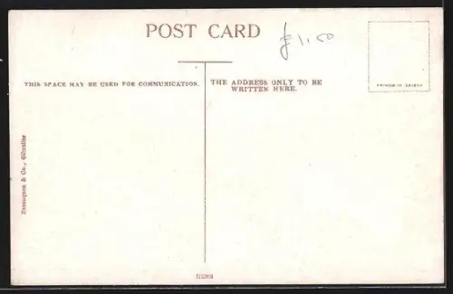 AK Gibraltar, Gunners Parade with H.M. the lateQueens Victoria`s Monument